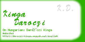 kinga daroczi business card